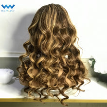 Load image into Gallery viewer, Highlight Wig Human Hair Brazilian Glueless Full Honey Blonde Colored Human Hair Wigs For Women Ombre Body Wave Lace Front Wig
